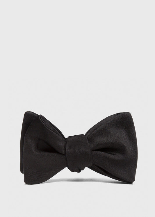 Paul Stuart Discount | Black Formal Satin Bow Tie