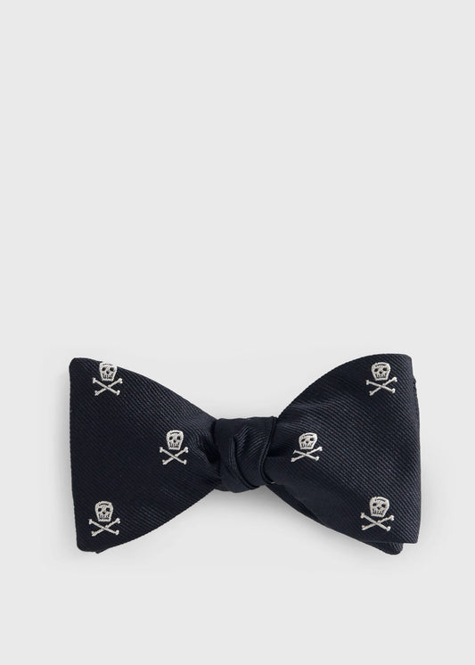 Paul Stuart Smart Buy | Woven Silk Skull & Bone Bow Tie