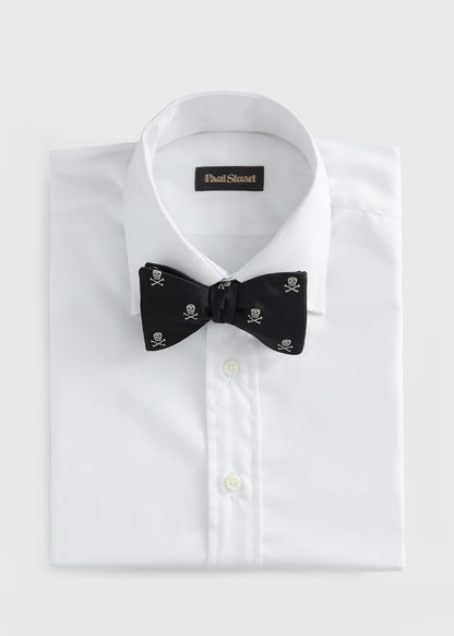Paul Stuart Smart Buy | Woven Silk Skull & Bone Bow Tie