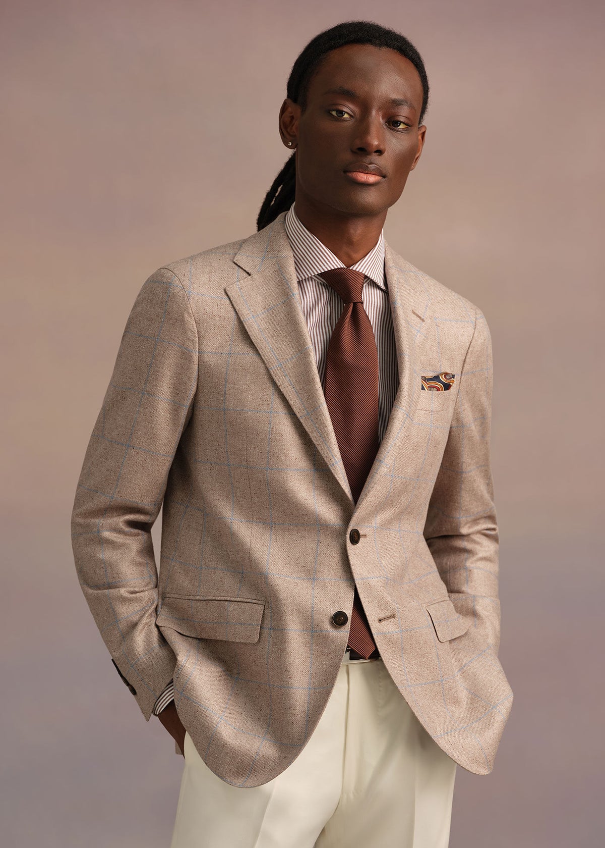 Paul Stuart Discount | Solid Mogador Silk & Cotton Tie