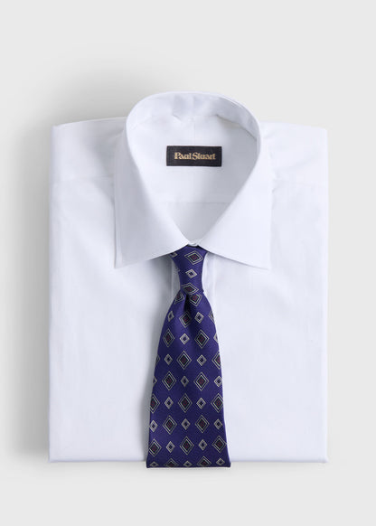 Paul Stuart Exclusive | Printed Silk Square Medallion Tie