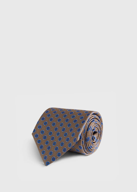Paul Stuart Essential | Silk Geometric Rosette Medallion Tie