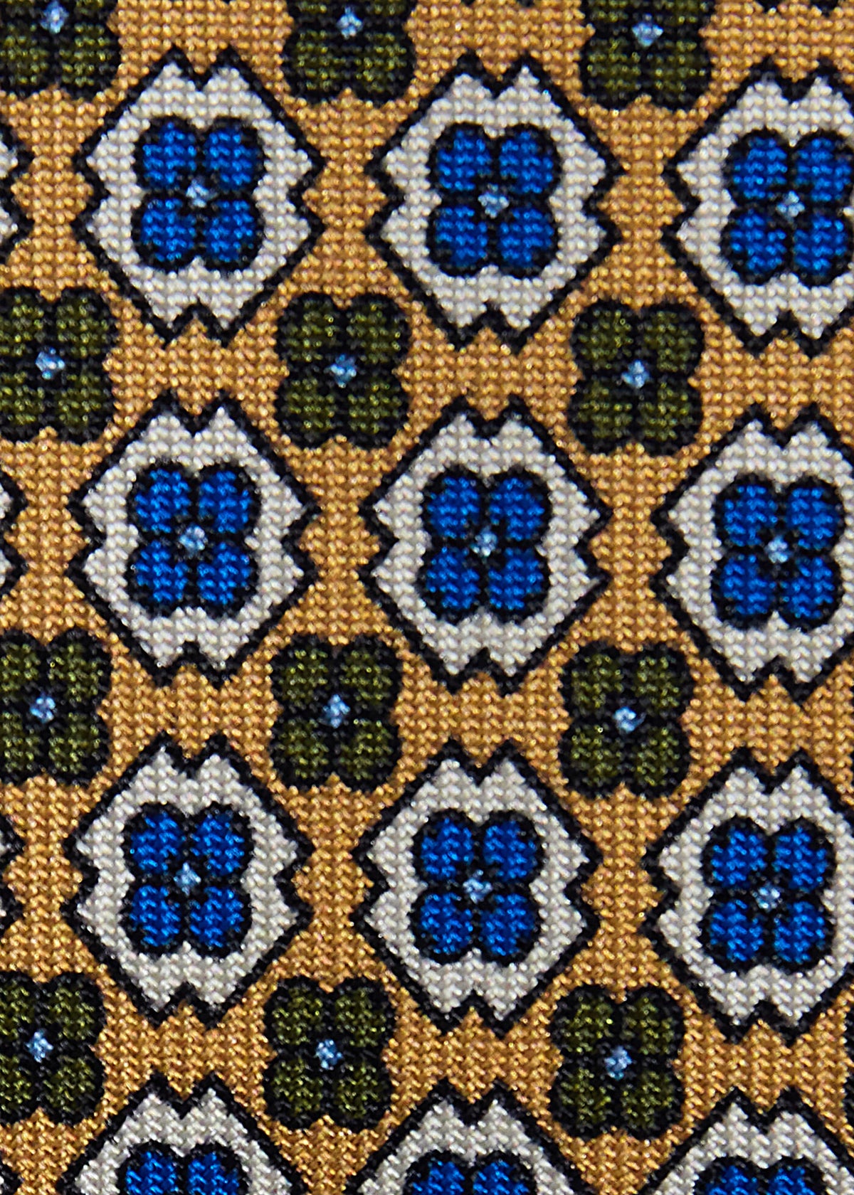 Paul Stuart Popular | Silk Geometric Floral Medallion Tie