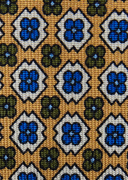 Paul Stuart Popular | Silk Geometric Floral Medallion Tie