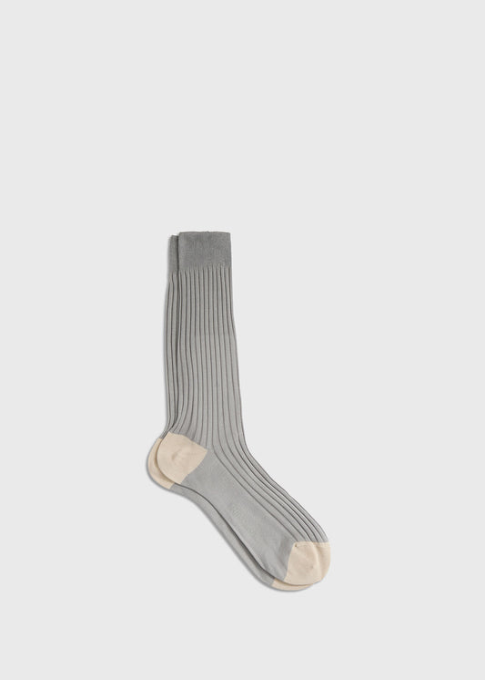Paul Stuart Featured | Two-Tone Ribbed Crew Sock