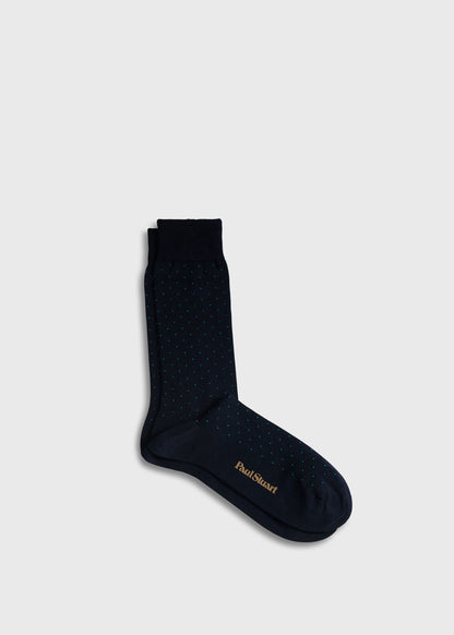 Paul Stuart Essential | Micro-Dot Crew Sock