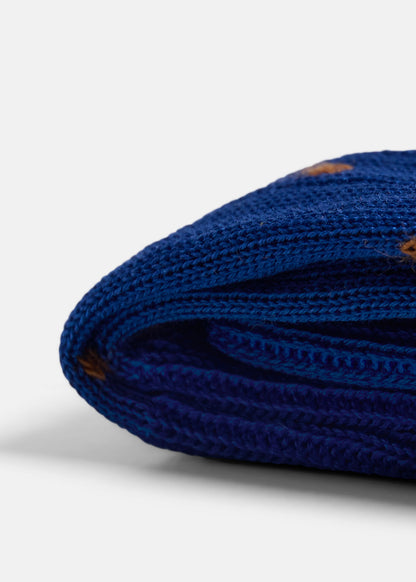 Paul Stuart Smart Buy | Ribbed Cotton Dot Dress Sock
