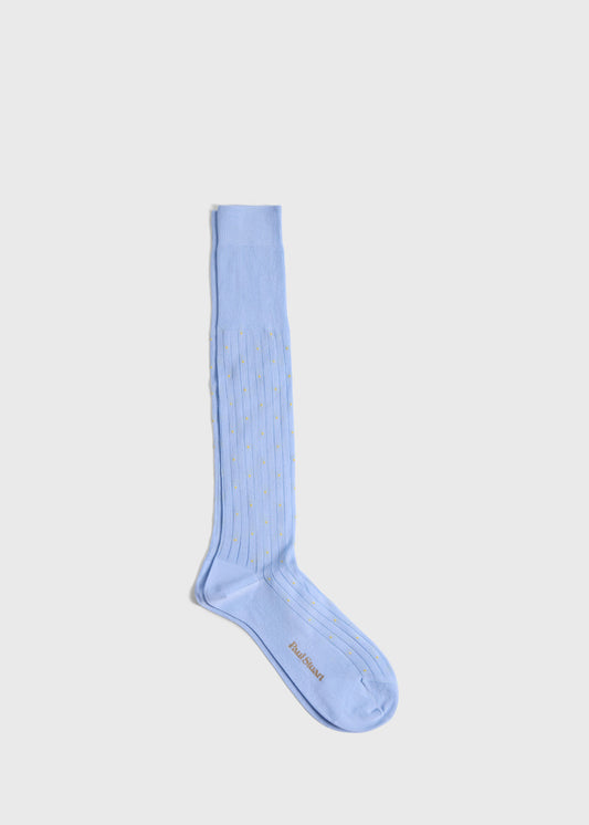 Paul Stuart Discount | Ribbed Cotton Dot Dress Sock
