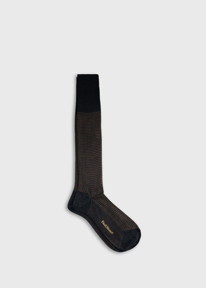 Paul Stuart Essential | Wool Micro Houndstooth Sock