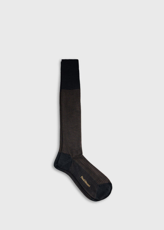 Paul Stuart Essential | Wool Micro Houndstooth Sock