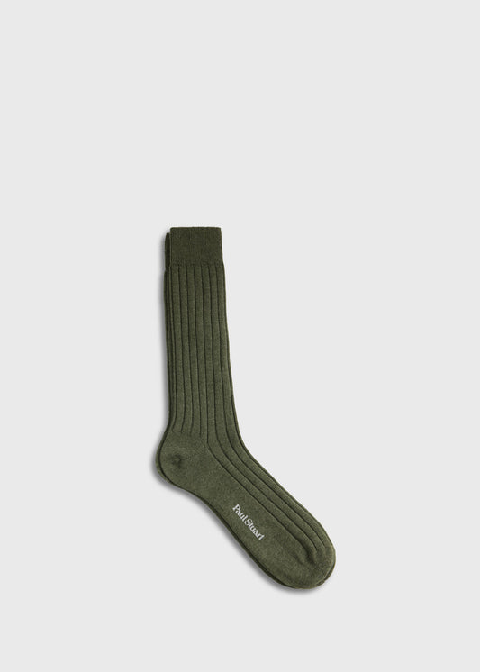 Paul Stuart Featured | Cashmere Ribbed Crew Sock