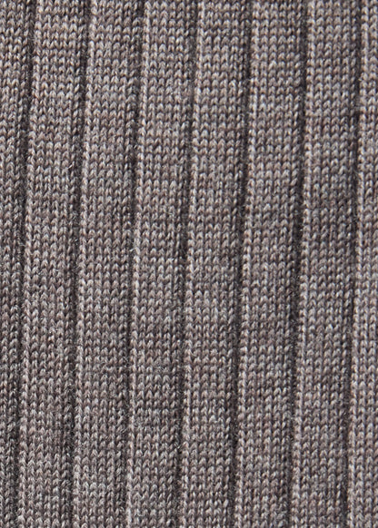 Paul Stuart Great Value | Wool Ribbed Sock with Contrast Trim