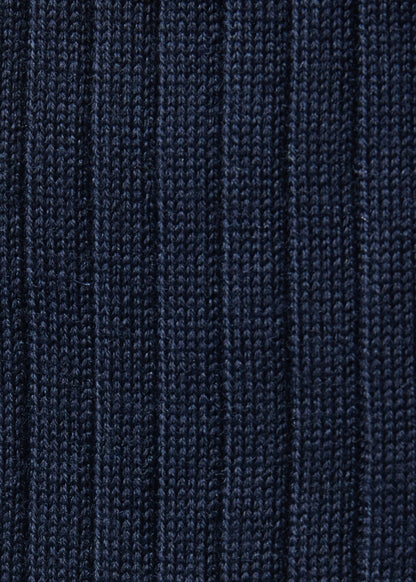 Paul Stuart Quality | Wool Ribbed Sock with Contrast Trim