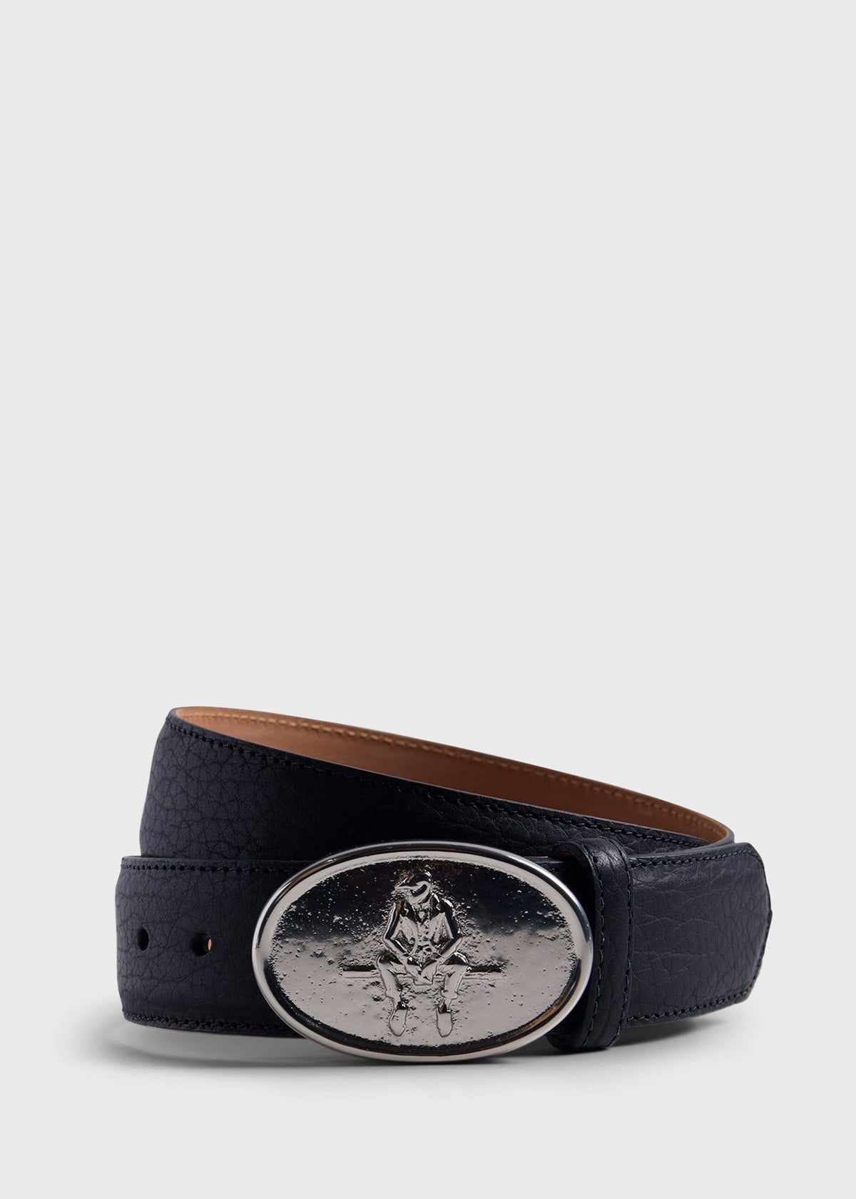 Paul Stuart Best Price | Man on the Fence Gunmetal Buckle Belt