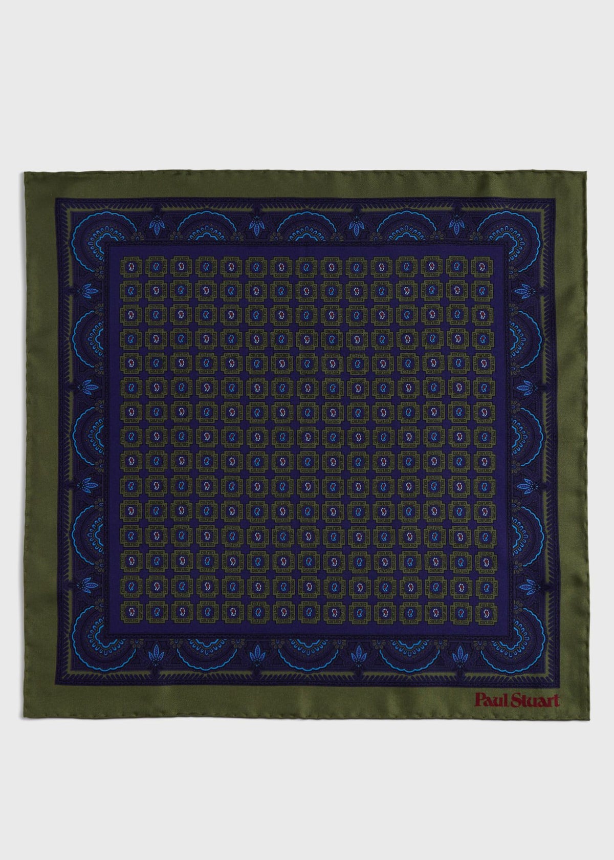 Paul Stuart Special Offer | Printed Silk Medallion Pocket Square