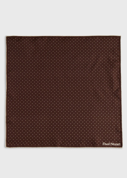 Paul Stuart Customer Favorite | Printed Silk Dot Pocket Square