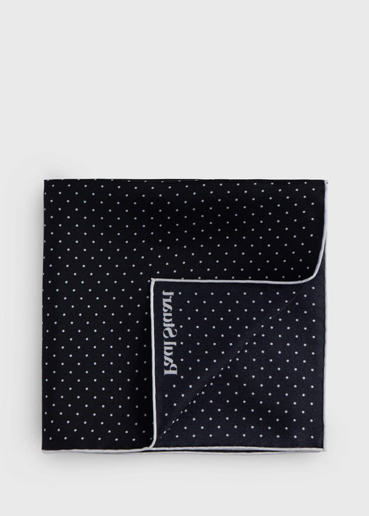 Paul Stuart Discount | Printed Silk Dot Pocket Square