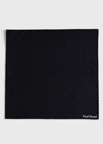 Paul Stuart Discount | Printed Silk Dot Pocket Square