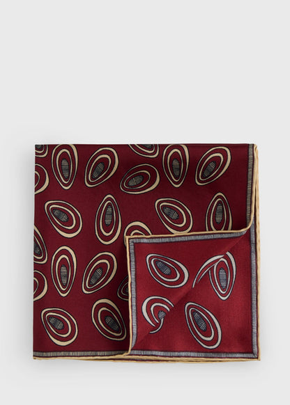 Paul Stuart Top Pick | Printed Silk Deco Pocket Square