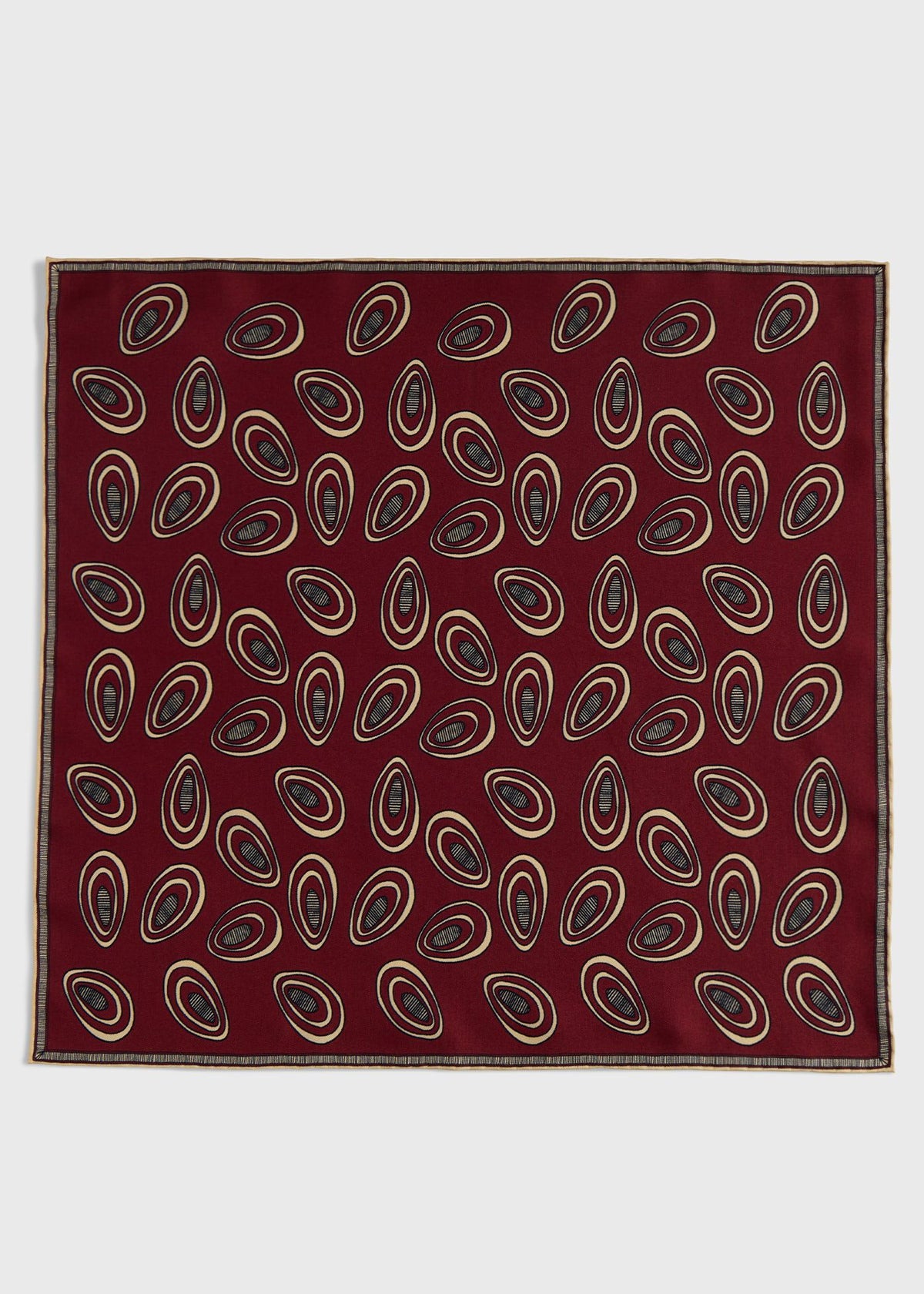 Paul Stuart Top Pick | Printed Silk Deco Pocket Square