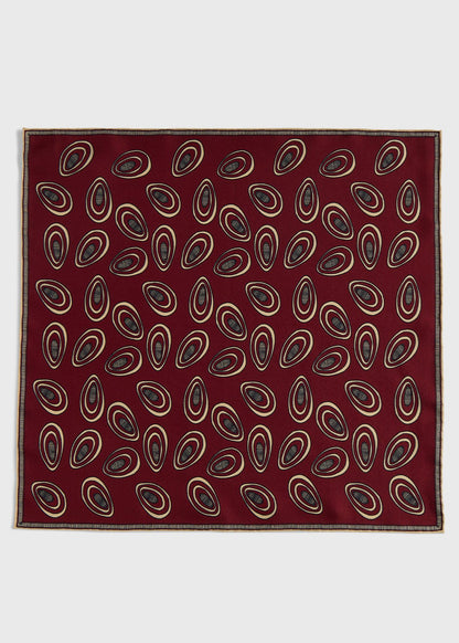 Paul Stuart Top Pick | Printed Silk Deco Pocket Square