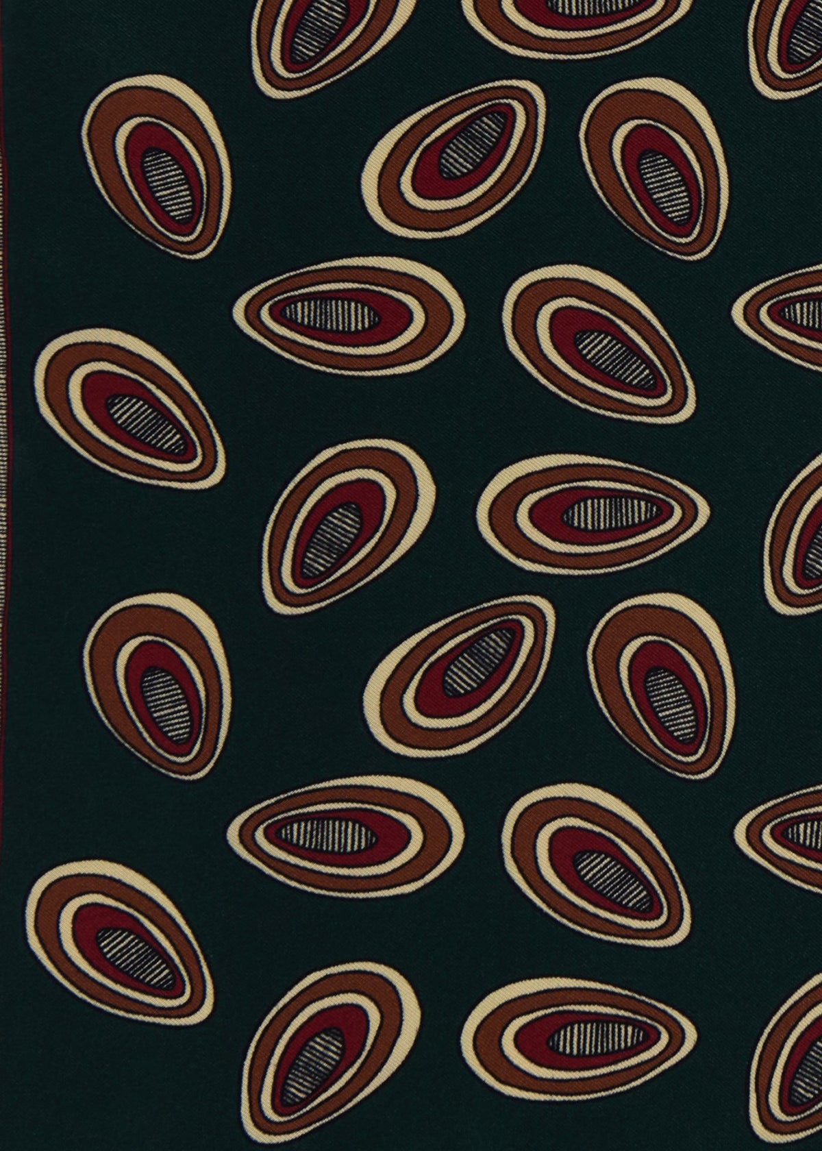 Paul Stuart Discount | Printed Silk Deco Pocket Square