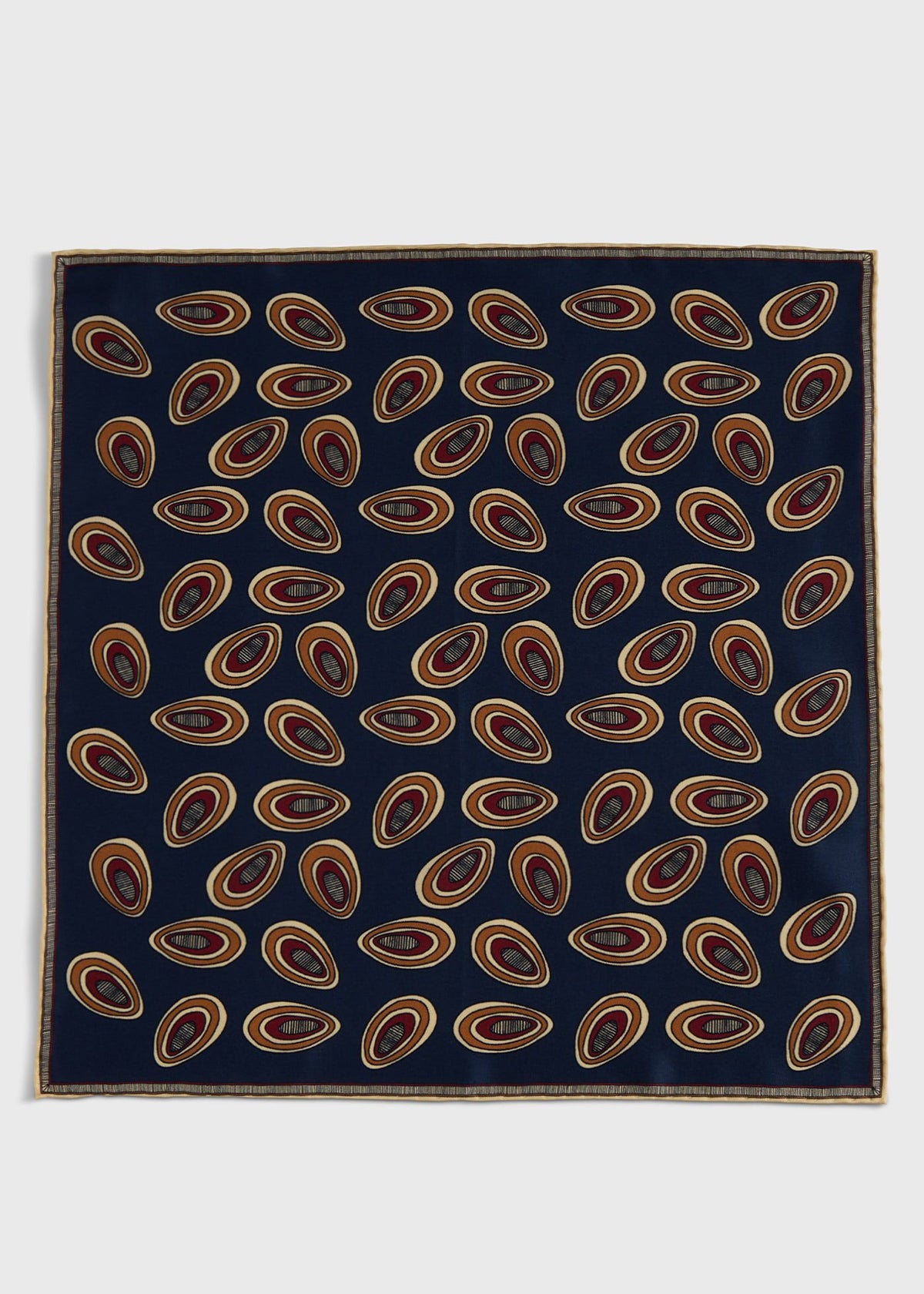 Paul Stuart Latest | Printed Silk Deco Pocket Square