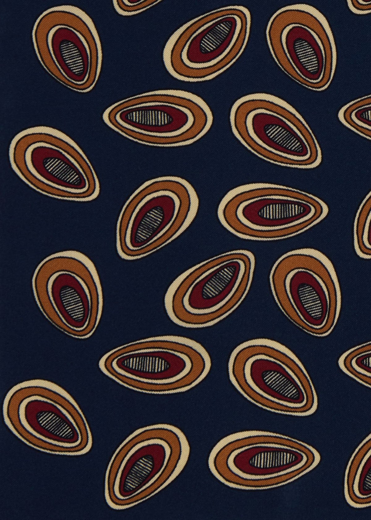 Paul Stuart Latest | Printed Silk Deco Pocket Square