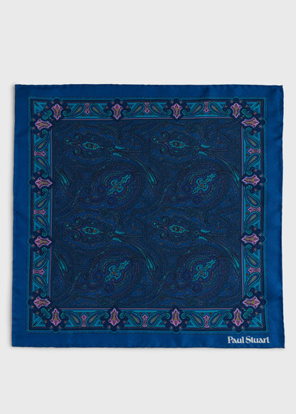Paul Stuart Sale | Printed Silk Paisley Pocket Square