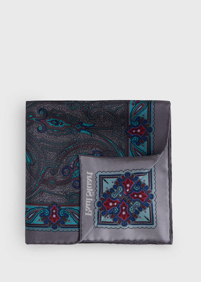 Paul Stuart Smart Buy | Printed Silk Paisley Pocket Square