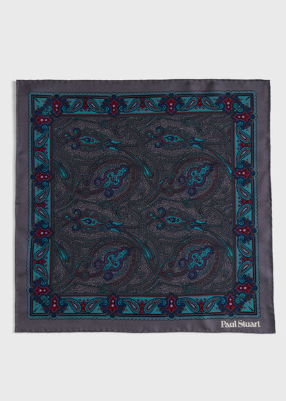 Paul Stuart Smart Buy | Printed Silk Paisley Pocket Square