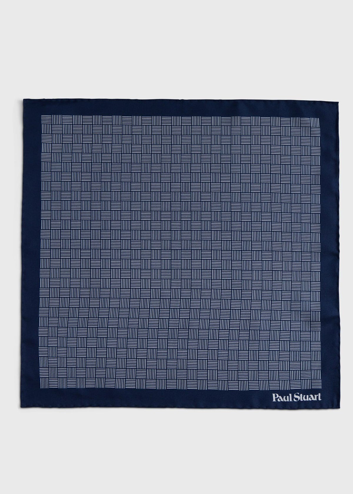 Paul Stuart Top Pick | Printed Silk Parquet Pocket Square