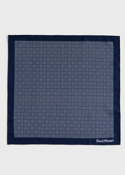 Paul Stuart Top Pick | Printed Silk Parquet Pocket Square