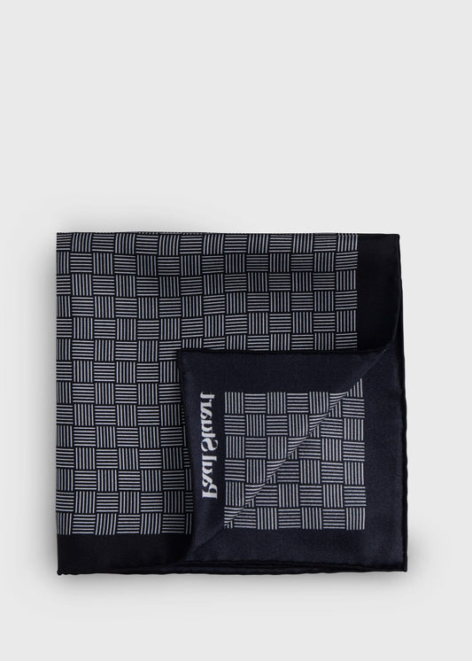 Paul Stuart Classic | Printed Silk Parquet Pocket Square