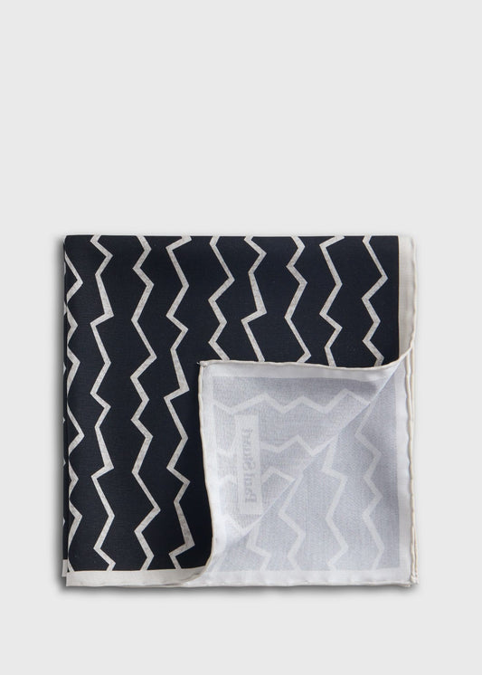 Paul Stuart Popular | Silk Printed Geometric Pocket Square