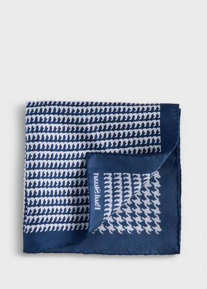 Paul Stuart Popular | Printed Silk Large Houndstooth Pocket Square