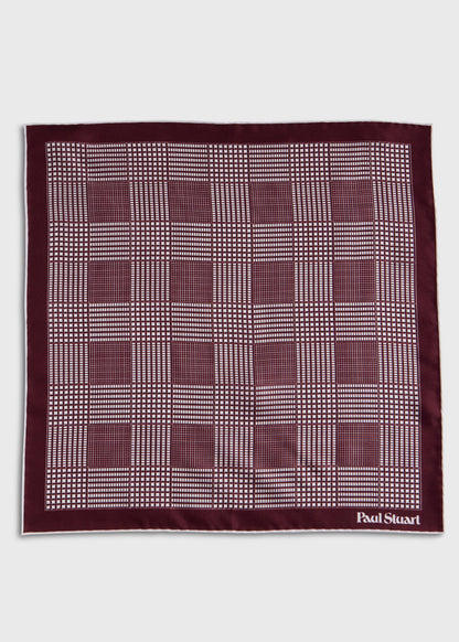 Paul Stuart Popular | Glen Plaid Silk Pocket Square