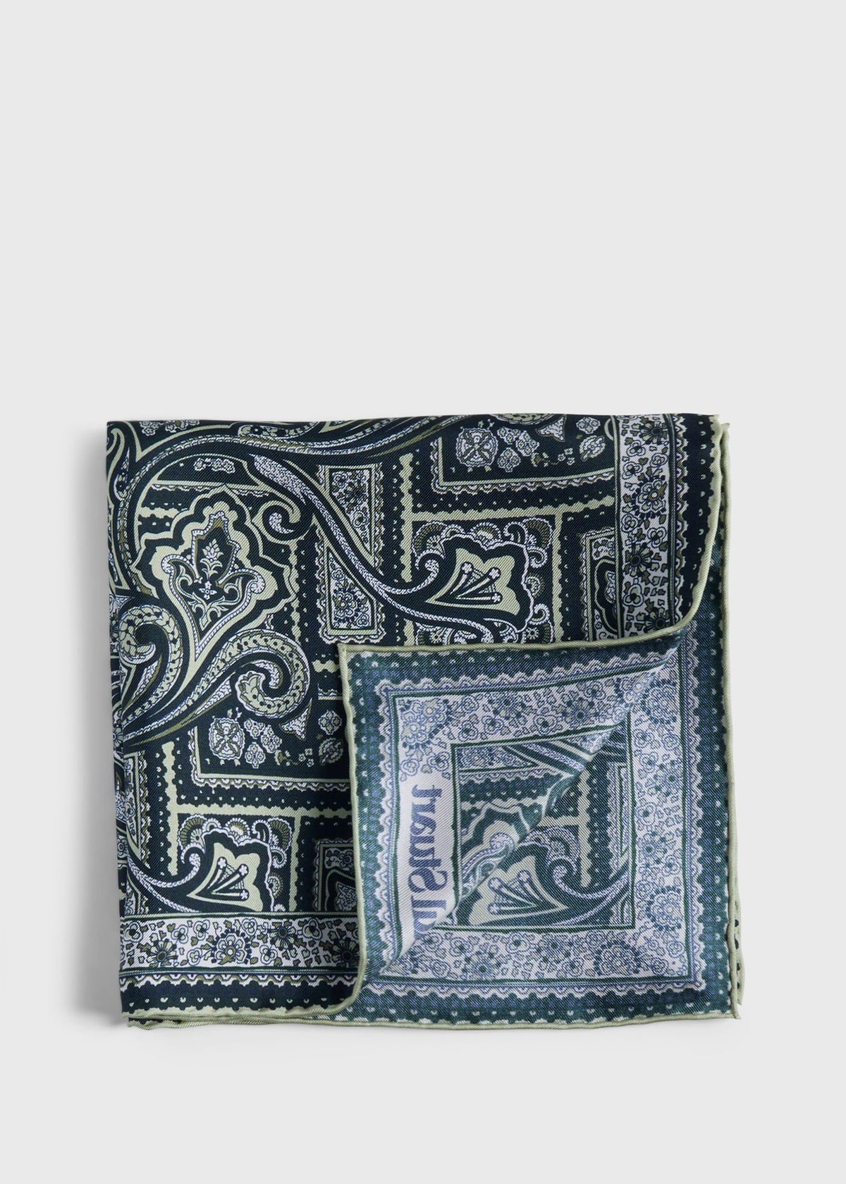 Paul Stuart Exclusive | Printed Silk Paisley Pocket Square