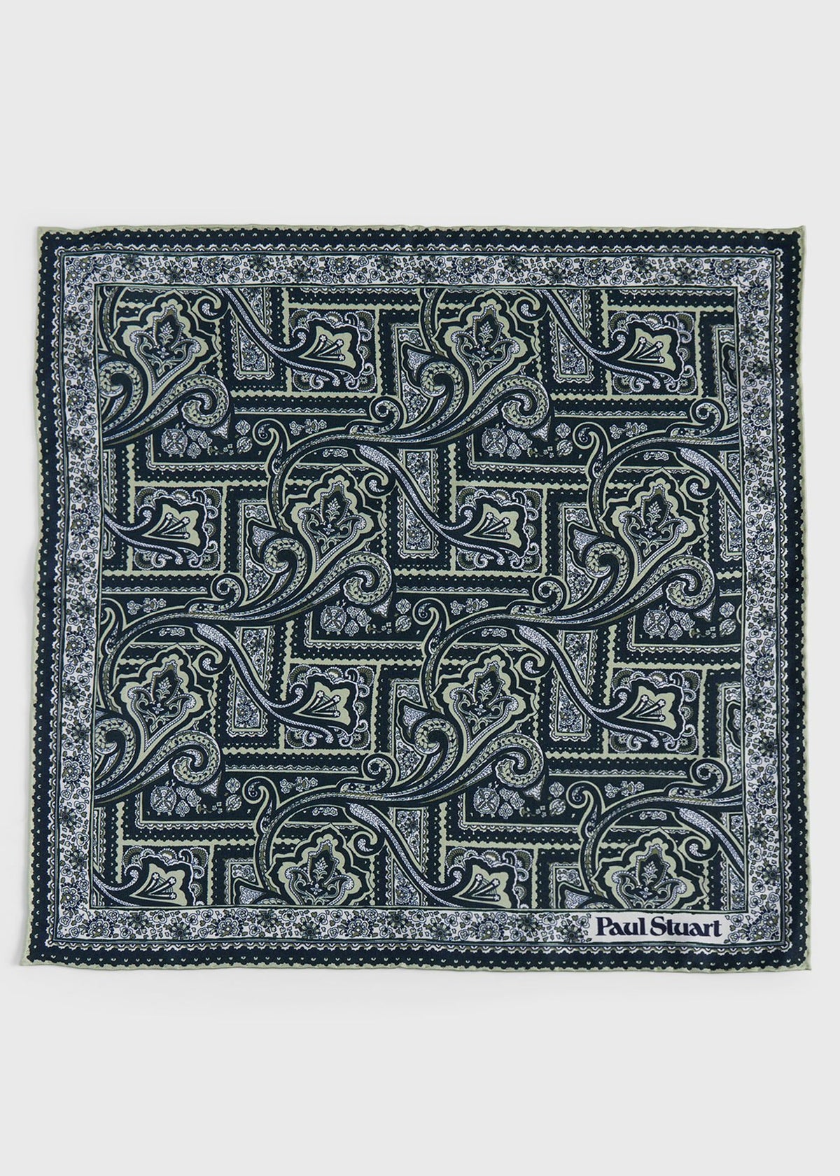Paul Stuart Exclusive | Printed Silk Paisley Pocket Square