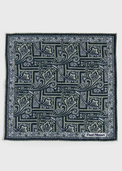 Paul Stuart Exclusive | Printed Silk Paisley Pocket Square