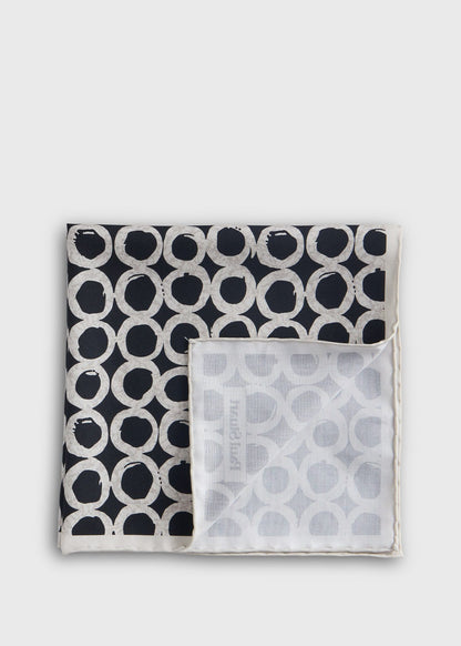 Paul Stuart Deals | Geometric Print Silk Pocket Square