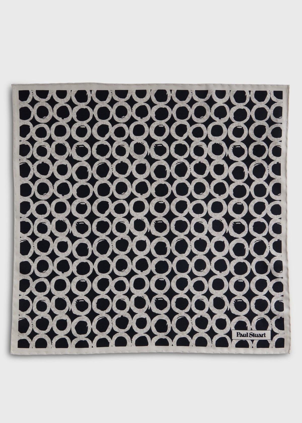 Paul Stuart Deals | Geometric Print Silk Pocket Square