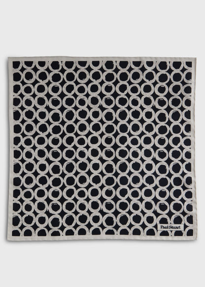 Paul Stuart Deals | Geometric Print Silk Pocket Square