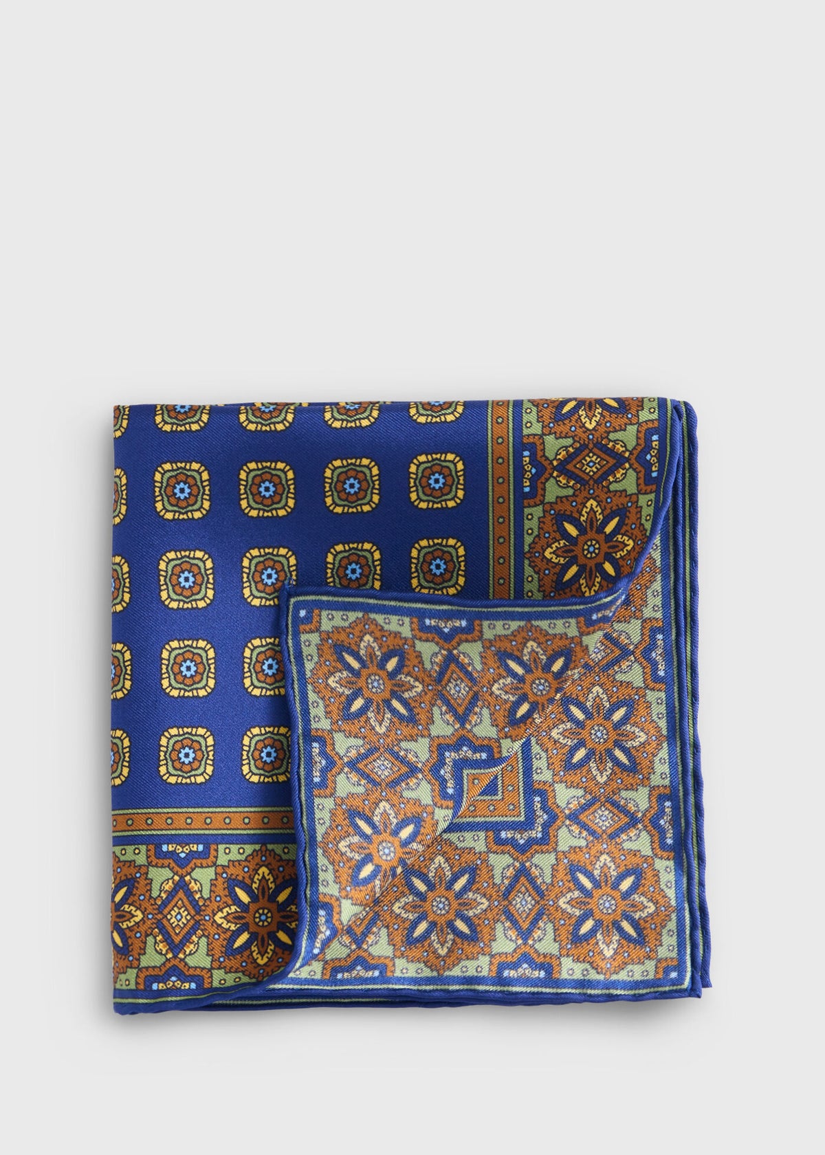 Paul Stuart Premium | Medallion Print Pocket Square