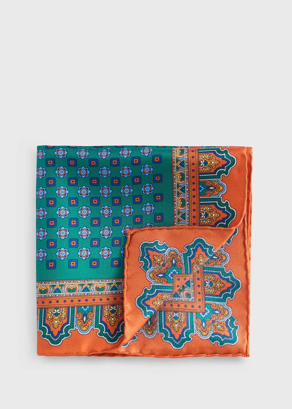 Paul Stuart Deals | Medallion Print Pocket Square