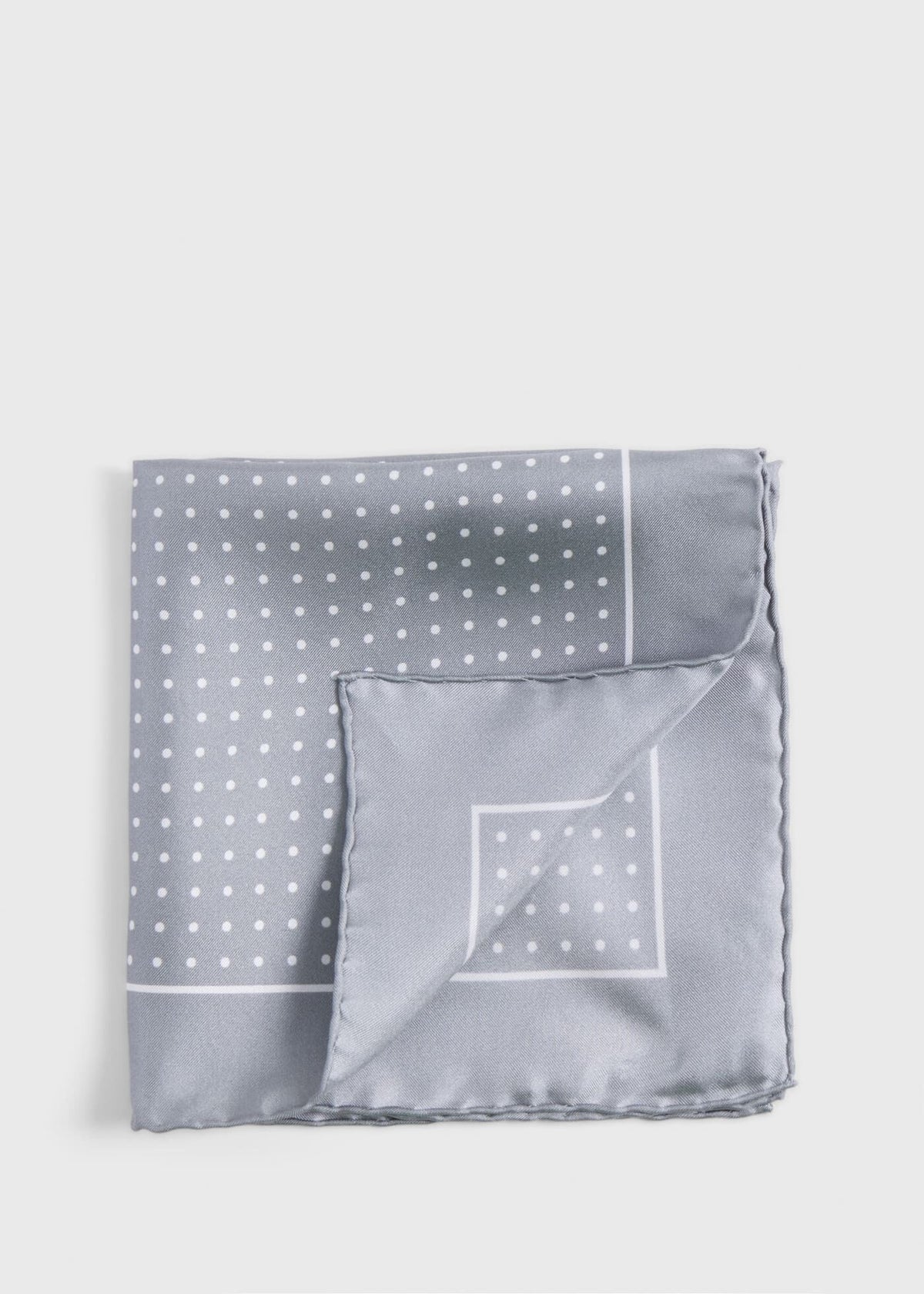 Paul Stuart Premium | Silk Twill Dot Print Pocket Square