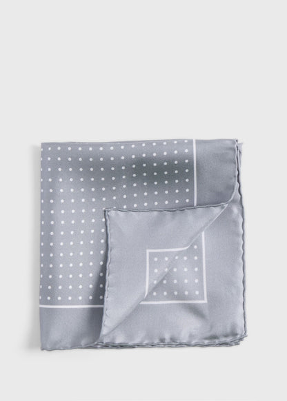Paul Stuart Premium | Silk Twill Dot Print Pocket Square