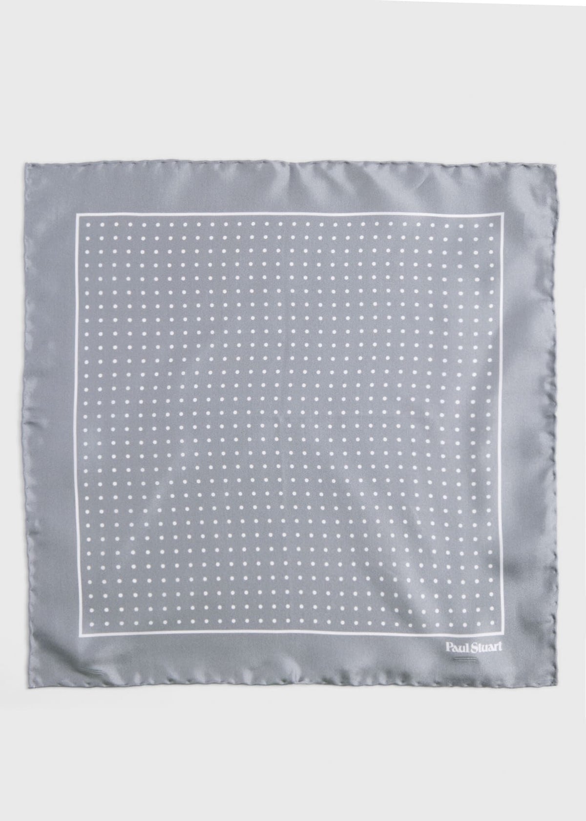 Paul Stuart Premium | Silk Twill Dot Print Pocket Square