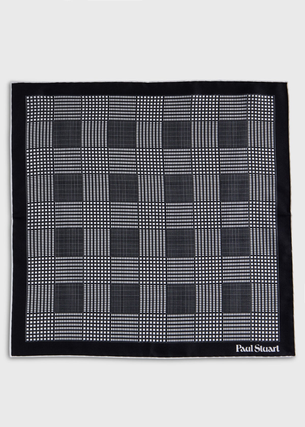 Paul Stuart Customer Favorite | Glen Plaid Silk Pocket Square