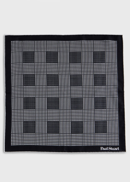 Paul Stuart Customer Favorite | Glen Plaid Silk Pocket Square